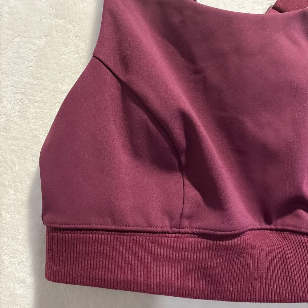 Free People Movement Freestyle Sports Bra Maroon Size Small Gym Running Workout